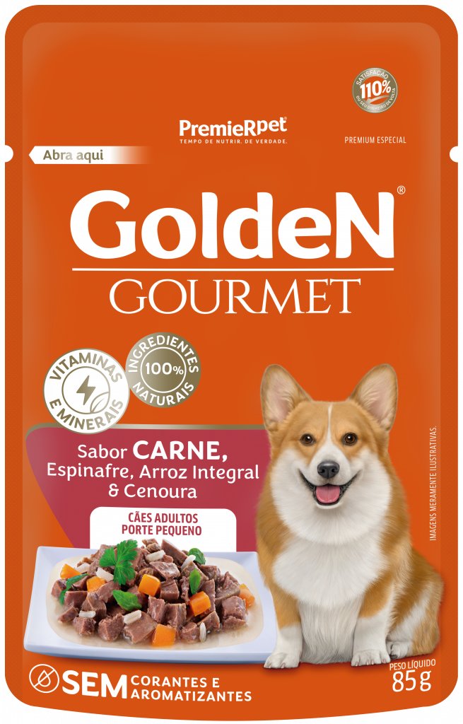 GoldeN Gourmet Cães Adultos Porte Pequeno sabor Carne