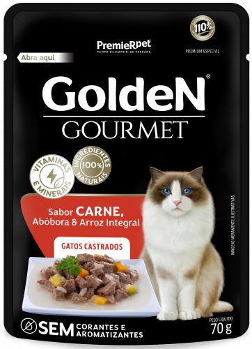 GoldeN Gourmet Gatos Castrados sabor Carne